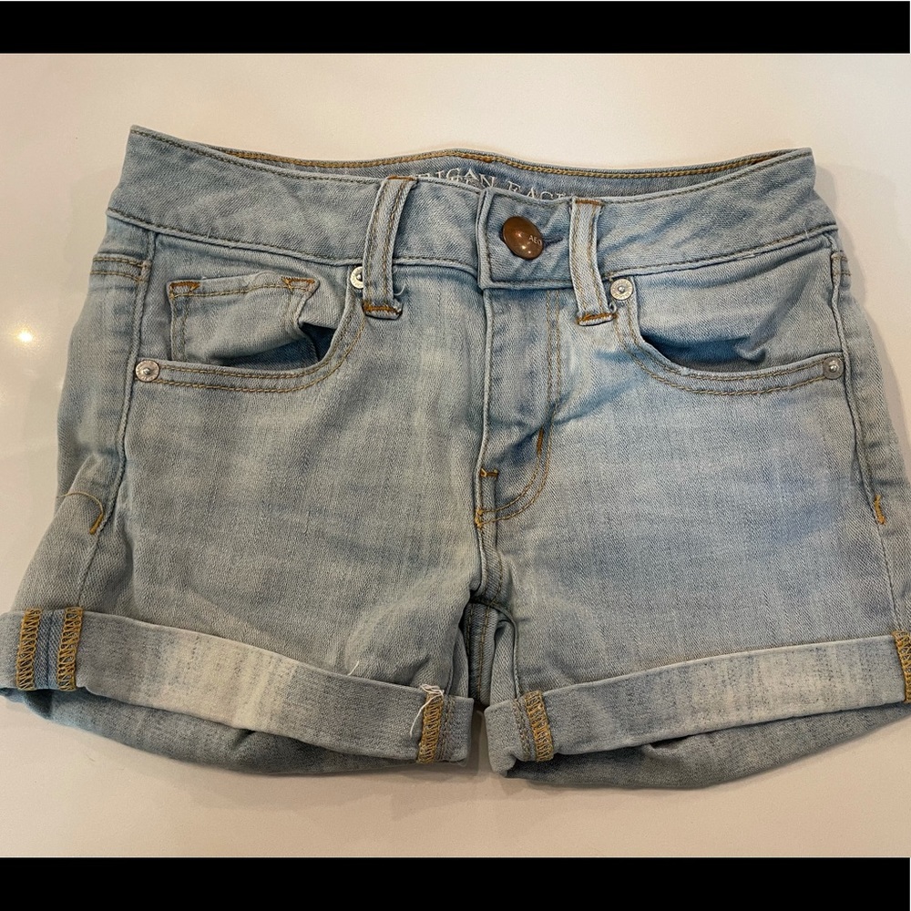 American Eagle Light Denim Jean Shorts